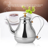 1.2L Stainless Steel Gooseneck Pour Coffee Drip Kettle Tea Filter Pot Indoor V1294-YM0722-JYB01750