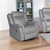 Carlton 1R Finest Fabric Recliner Sturdy Construction Metal Mechanism V43-REC-CARL1RGR