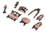 8PCS Fairy Garden Accessories Set Resin Miniature Table and Chairs Set Garden Furniture Ornaments V1294-YM0901-3115250003911
