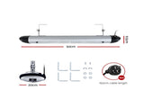 Devanti 2PCS Electric Radiant Strip Heater Outdoor Indoor Patio Infrared Heaters 2000W RHP-2000R-SI-2X