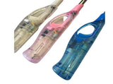 12x Clear Long Gas Lighter for BBQ Kitchen Cigarette w/ Safety Lock - Assorted Colours V563-HO-118-12PCS