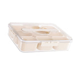 Divided Serving Tray with Lid Sealing Damp Proof Portable Spice Container Snack Box Container for V1294-YM0901-3118240168711