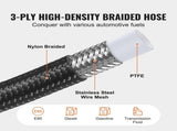 6AN Fuel Line Kit, 7.62 m Fuel Hose Kit, Nylon Stainless Steel Braided PTFE Fuel Line Kit, V952-QCYYRYRG15G26J9HMV0