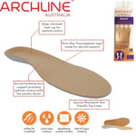 ARCHLINE Insoles Orthotics Full Length Arch Support Diabetics Plantar Fasciitis - EUR 36 V563-ARO180-36