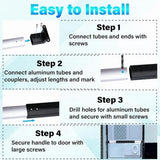 RV Screen Door Cross Bar Handle Protector, Adjustable from 21-5/8 to 28-5/8 inch Grab Handle for V1189-LC-QP-00775