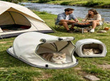 Pet Tent House for Cats & Dogs 68x35x30cm Dark Grey,Lightweight Portable Pet Shelter,Sunproof V1221-XM-LB5201-ZS162