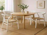Levede 4x Dining Chairs Wooden Hans White CH1041-2-WHX2