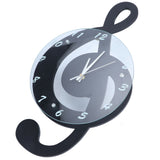 Innovative Musical Note Electronic Wall Clock Fashionable Silent Quartz Clock for Children Room V1294-YM0901-3115200043411