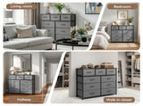 Artiss Chest of 9 Drawers Storage Dresser Tallboy Dark Grey DIY-CDR-9D-DA-GY