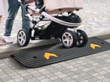 Upgraded Rubber Threshold Ramp, 2.5 cm Rise Wheelchair Ramp Doorway, Natural Curb Ramp Rated 15 tons V952-XBLYPDGB1445XG06OV0
