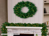 Christabelle 61cm Chadwick Christmas Wreath with LED Lights Front Door Decoration Ornament OPCG61