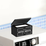 Wooden Dryer Sheet Holder with Lid, Laundry Room Softener Sheet Organizer, Black 7.87 In V1188-MS-721-192
