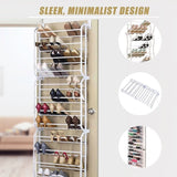 36 Pair Shoe Holder Organiser Over The Door Hanging Shelf Rack Storage Hook V63-823751