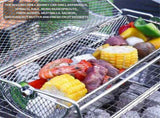 Universal Stainless Steel Rotisserie Grill French Fries Basket Fits for Any Gas Grill Raffle Drum V1192-AZ-W-6287