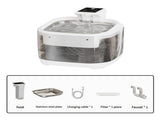 4.5L Dual-Flow Smart Pet Water Fountain with Stainless Steel Plate and Faucet White Design V888-ELOSUNG10107
