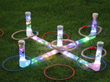 LED Ring Toss Game Set, Outdoor Indoor Yard Game for Adults & Kids with Light-Up Targets, Compact V1107-LED RING TOSS GAME SET