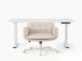 Artiss Criss Cross Chair with Wheels & Adjustable Armrests and Electric Standing Desk 140cm with HASD-ET156E-2018-BG