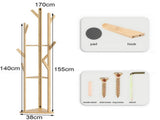 Clothes Garment Coat Rack Stand Bamboo Hanger Bag Hat Hook Holder Tree Shelf AU V201-QHGMMOREONE012