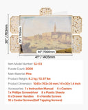 VEVOR 2000 Piece Puzzle Board with Drawer Cover Portable Wooden Jigsaw 102x74cm V952-ZMPTB2000JXWP3K58001V0