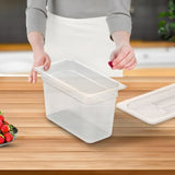 SOGA 200mm Clear Gastronorm GN Pan 1/3 Food Tray Storage with Lid VICPANS1424WLIDX1