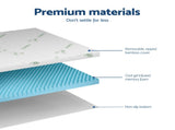 Giselle 8cm Memory Foam Mattress Topper Gel Egg Crate Foam Bamboo Queen MATTRESS-TOP-EC-BAM-8-Q