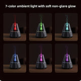 flame aroma diffuser, realistic flame diffuser, aromatherapy diffuser, essential oil diffuser, 7 V1347-730-37494-BLK-CONTAINS2BOTTLESOFESSENTIALOILS