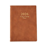 2026 Weekly With Dated Pages And Refillable 6 Rings Leather Binder Cover 2026 Academic V1192-AZ-W-23293
