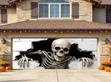 Halloween Garage Door Cover Halloween Decorations Outdoor Hanging Banner Garage - White - Size V1107-1160-1234-WHT5