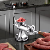 VEVOR Manual Meat Grinder, 304 Stainless Steel Hand Meat Grinder with Suction Cup + Steel Table V952-BXGSDJRJYS305W7U7V0