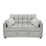 Sarantino Tufted 2-Seater Velvet Sofa Bed - Light Grey SOFA-7006-VEL-LGY