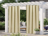 Pergola Outdoor Drapes,Blackout Patio Outdoor Curtains,Waterproof Outside Decor with Rustproof V1294-YM0901-H36624BE-4