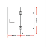 110 x 200cm Wall to Wall Frameless Shower Screen 10mm Glass By Della Francesca V63-830821