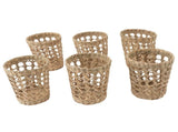 6 PCS Woven Cup Holders Anti Scald Hollow Straw Woven Glass Cup Sleeve for Glass Bottles Plastic V1294-YM0706-3118230180611