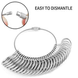 1Pack Ring Sizer Measuring Tool Kit Ring Sizing Kit with Ring Size 0-13 Metal Ring Mandrel Measurer V1370-AZ4-15575