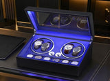 Embellir Watch Winder Automatic Double Watch Winder Box LED Black WBX-WIN-4WD-6SL-BK