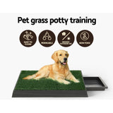 i.Pet Pet Training Pad Dog Potty Toilet Large Loo Portable With Tray Grass Mat PET-PAD-GRASSX1