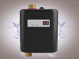 220V 3800W Mini Electric Tankless Instant Hot Water Heater Bathroom Kitchen Washing Black V1294-YM0722-JYA02273-02