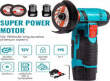 800W Mini Cordless Brushless Angle Grinder Cutting Tool W/ 2x Battery & Charger V201-CUT0012BU8AU