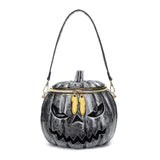 Halloween Upgraded Fun Pumpkin Bag, Dual-Strap Design, PU Material, Medium-Large Capacity, Party V1232-NGB-003