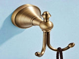 2X Double Hooks, Antique Brass Towel Hook, Wall Mount Wall Hooks for Hanging, Towel Hooks for V1370-AZ4-07657