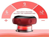Red Smart Cupping Massager Wireless & Portable/One-Button Pressure Release/12-Level Red Light Heat V1232-BGAMQ001