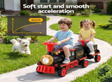 Rigo Kids Ride on Car Train 12V Electric Toy 2 Seater 136cm RCAR-TRAIN-SET-RD