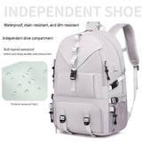 Black Large Capacity Travel Backpack - Waterproof Polyester Hiking Rucksack with Shoe Compartment V888-ELOSUNG56189-1