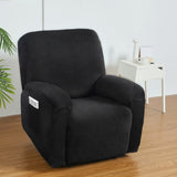 Artiss Recliner Chair Covers 1 Seater Velvet Black RCOVER-VEL-1S-BK