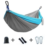 Camping Hammock with Tree Straps and Carry Bag, Portable Nylon Travel Hammock for Hiking, Beach, V1189-LC-AMZ-00276