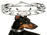 Premium Quick-Release Dog Training Chain Collar with Stimulation Nodes Durable Stainless Steel V1341-ZY-5A2NJR82-L-GOLD