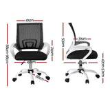 Artiss 2x Office Chair Mesh Computer Gaming Desk Chairs Work Study Mid Back OCHAIR-L-2004-WHX2