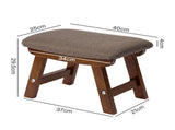 Levede Foot Stool Ottoman Footrest With Washable Cover,Living Room,Brown HH1004-BR-AU