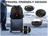 Black 50L Extra Large Laptop Backpack with USB Charging Port - Waterproof Oxford Fabric Travel & V888-ELOSUNG42447