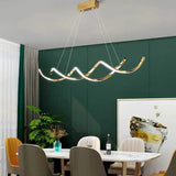 120cm Modern Minimalist Titanium Gold Pendant Light Adjustable LED Chandelier V255-L-24122-G-120